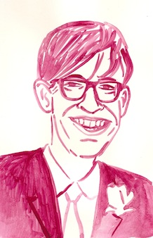 Stephen Hawking. Illustration by Nathan Gelgud, 2013.