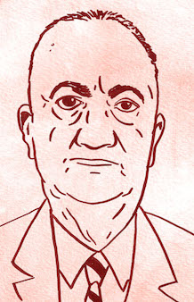 J. Edgar Hoover by Nathan Gelgud, 2014.
