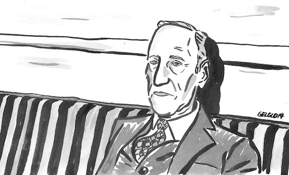 Nathan Gelgud illustration inspired by Call Me Burroughs, a new biography by Barry Miles.