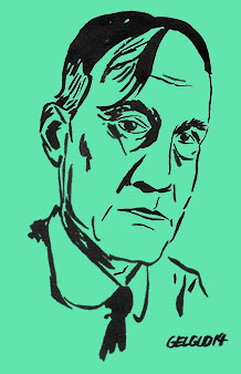 William S. Burroughs by Nathan Gelgud, 2014.