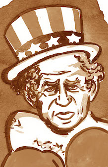 Norman Mailer by Nathan Gelgud, 2014.