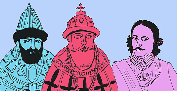 Nathan Gelgud illustration inspired by Michael Farquhar’s 'Secret Lives of the Tsars,' 2014.
