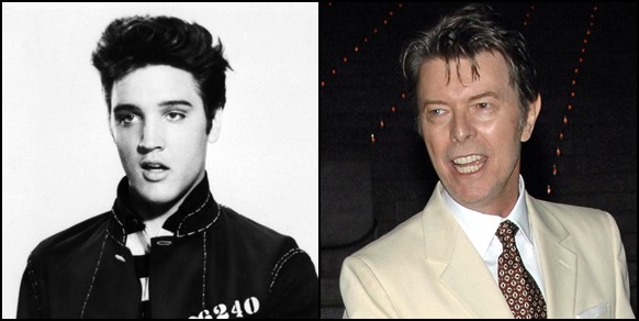 Elvis Presley, David Bowie/Photos: Library of Congress, Shutterstock