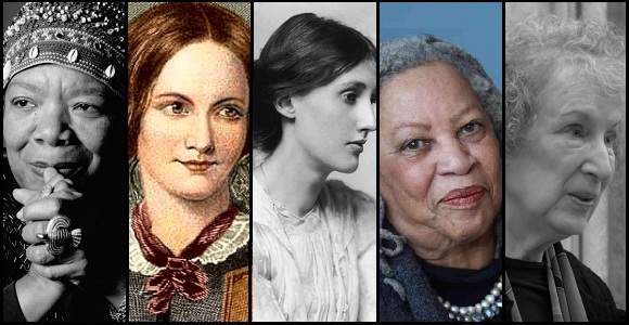 Maya Angelou, Charlotte Bronte, Toni Morrison, and Margaret Atwood